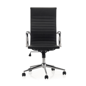 SUSAN chaise de bureau en faux cuir noir avec hauteur réglable GRAND