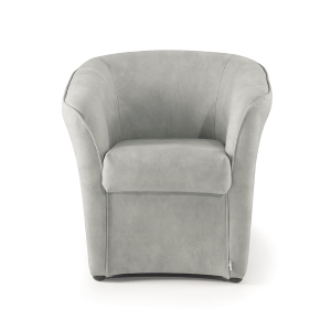 VALENTINA Sessel aus grauem Nubukleder