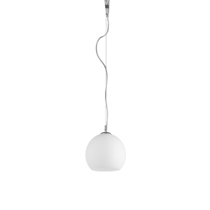 Lampe à suspension D20 cm - BOLA Verre soufflé blanc