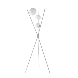 COROLLA floor lamp in painted metal with 3 WHITE ball diffusers