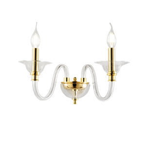 TEBE wall lamp in GOLD handmade glass