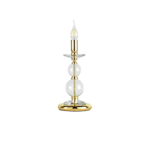 Lámpara de mesa VIVALDI en vidrio dorado hecho a mano