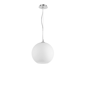 Lámpara de suspensión D30 cm - vidrio soplado BOLA Blanco
