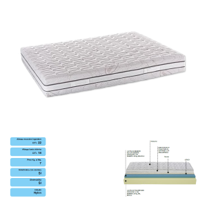 Single MEMORY mattress in anti-mite hypoallergenic fabric 80x190 CM