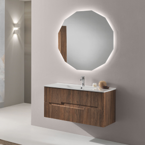Suspended bathroom cabinet 80 cm with 2 drawers RIGHE Tek