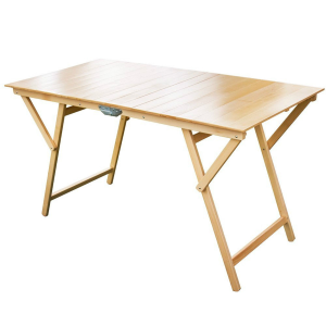 LAURA wiederverschließbarer Picknicktisch aus Holz 70x140 cm Natur