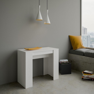 BASIC White Ash console table extendable up to 308 cm