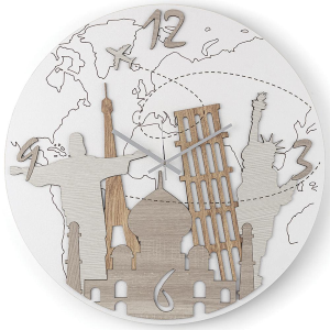 Reloj de pared redondo 30 cm en madera laminada BRC - MONUMENTO